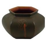 Roseville Rosecraft Hexagonal Pottery Vase