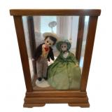 2 Gone with the Wind Rhett & Scarlet Dolls in Case