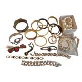 Group of Assorted Costume Jewelry Bracelets