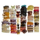 Group Vtg Decorative Hair Combs