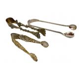 Silver Plated Sugar Tongs 5"