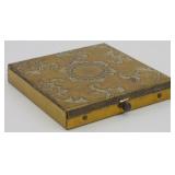 Vintage Brass Engraved Compact 3"x3"