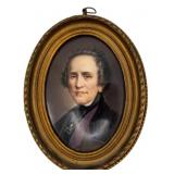 Miniature Portrait Painted on Porcelain
