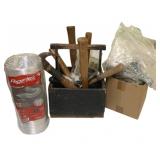 Wooden Box w/ Tools & Box of Assorted Items