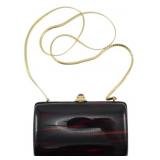 Vtg Celluloid Evening Purse w/ Storage Bag