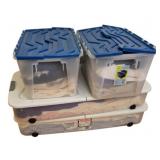 4 Storage Containers with Contents