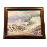 Seascape Oil on Canvas Painting 14 x 16.5