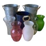 Lot of Assorted Vases - 13" Tall