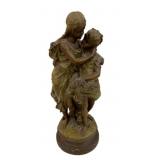 Chalkware Mother & Daughter Figure