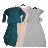 Assorted Vintage 3/4 Length Dresses/Skirt Set