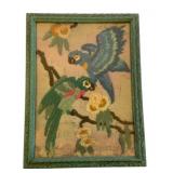 Needlepoint Artwork w/Birds 12"x16"