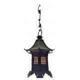Japanese Wrought Iron Pagoda Lantern