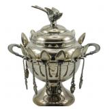 Rogers Quadruple Plate Sugar Bowl w/ Spoons