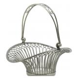 Vintage Silver Plate Basket 9"x7"x8.5"