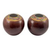 Pair Toyo Trading Company Glazed Porcelain Vases