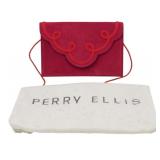 Perry Ellis Envelope Clutch w/ Storage Bag