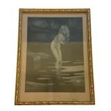 Nude Lady in Water Framed Print
