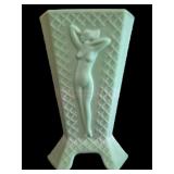 Nude Jadeite Glass Vase 8.5"