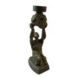Metal Labelle Candlle Holder - 15" Long