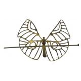 Brass Butterfly Hair Bun Cover 3"x4"