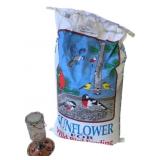 50lb Bird Feed w/ Bird Feeder