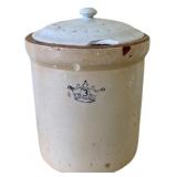 3 Gallon Crock and Lid, as is - 12 x 11
