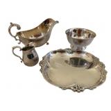 4pc Silver Plated Assorted Items