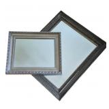 2 Decorative Wall Mirrors, Largest 25x21