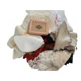 Lot of Lace & Doilies w/ Framed Piece