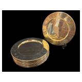 14 Brass Colored Charger Plates 11.5"