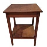 Square Oak Pegged Table 27"x20"x20"