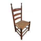Antique Ladderback Chair w/ Rush Seat