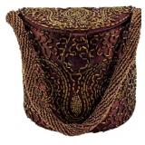 Vintage Beaded Handbag Half Cylinder