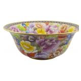 Monumental Cloisonne Enamel Bowl 6"x15"