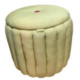 Vintage Padded Foot Stool w/ Storage - 17 x 19