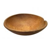 Vintage Wooden Dough Bowl 15"x5"