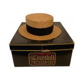 Churchill Hats Ltd. Straw Boater Hat w/ box