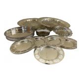 Group Pierced Silver Plate Items
