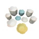 Assorted Flower-Shaped Ceramic Bowls
