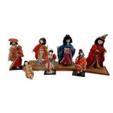 Lot of Geisha Dolls - tallest 9.5"