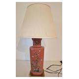 Chinese Ceramic Table Lamp w/ Floral Motif