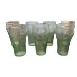 7 Vintage Coke Glasses - 6" Tall