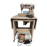 Metal Stand w/ 2 Singer Sewing Machines