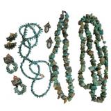 Group Turquoise Jewelry Necklaces & Earrings