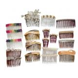 Collection of Vintage Decorative Hair Combs
