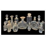 Vtg Clear & Frosted Glass Perfume Bottles