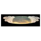 Vintage Oval Mirrored Vanity Tray w/ Glass