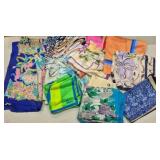 Lot of Assorted Designer & Vintage Scarves