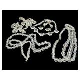 Group of Clear Faceted Glass Bead Jewelry