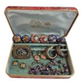 Cloisonne Jewelry Collection in Asian Box